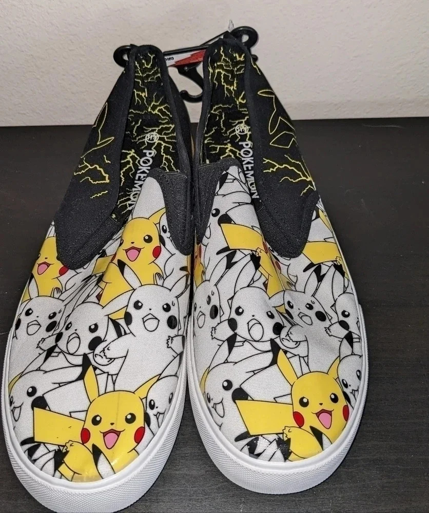 POKÉMON Ground Up Canvas Shoes Unisex Adult‎ Size 11.5 Yell/White/Blk NEW